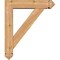 Ekena Millwork Traditional Arts and Crafts Smooth Bracket w/ Offset Brace, Western Red Cedar, 5 1/2"W x 22"D x 26"H BKT0604X22X26TRA03SWR - alternate 4
